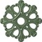 Ekena Millwork Angel Ceiling Medallion (Fits Canopies up to 4 3/8"), 20 7/8"OD x 3 5/8"ID x 1"P, Athenian Green CM20ANAGF - alternate 1